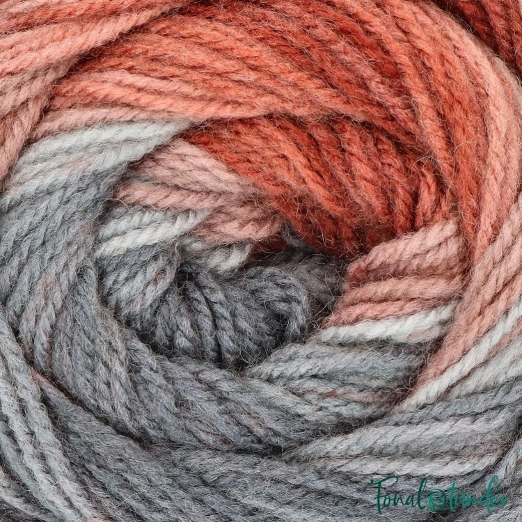 DMC Brio 420 - Kéktől Narancsig - színváltós fonal - color-effect yarn - 03