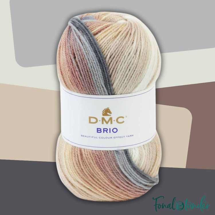 DMC Brio 421 - Drapptól Szürkéig - színes fonal