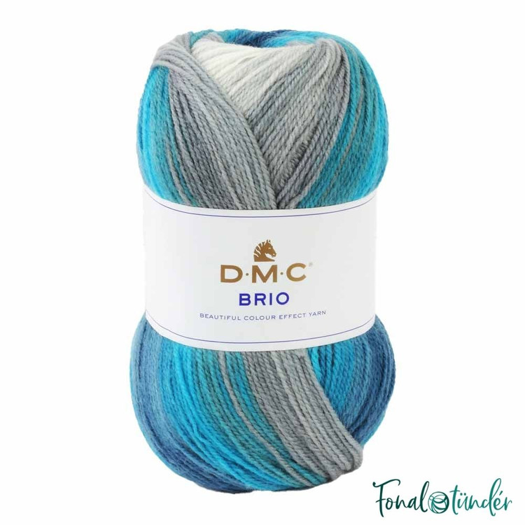 DMC Brio 424 - Türkiztől Szürkéig - színes fonal