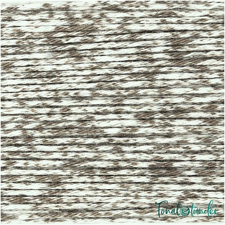 Ricorumi Spray 007 Oliv - oliva barna - fehér pamut fonal - brown-white cotton yarn - 01