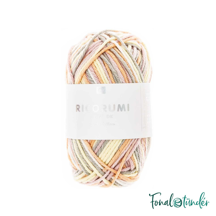 Ricorumi Print 001 Pink-Yellow - rózsaszín-sárga pamut fonal Ricorumi Print 001 Pink-Yellow - rózsaszín-sárga pamut fonal