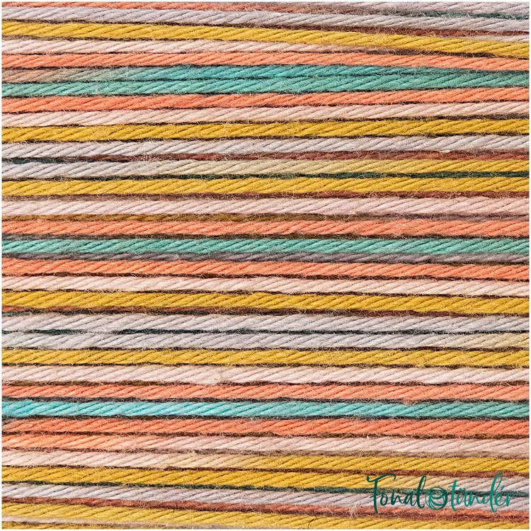 Ricorumi Print 004 Multicolor - zöld-sárga pamut fonal - cotton yarn - 01