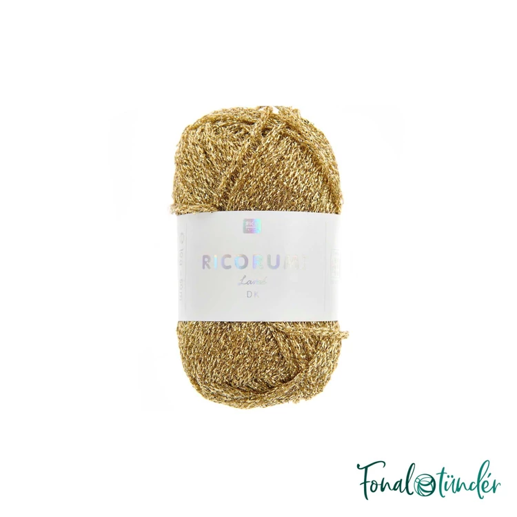 Ricorumi Lamé 002 Gold - csillogó amigurumi fonal - sparkling yarn