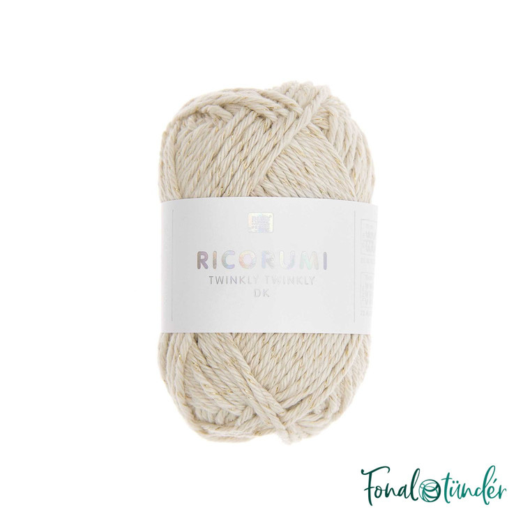 Ricorumi Twinkly Twinkly 003 Beige - bézs csillogó pamut fonal Ricorumi Twinkly Twinkly 003 Beige - bézs csillogó pamut fonal