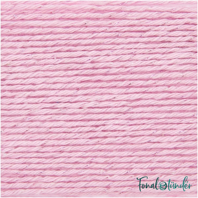 Ricorumi Twinkly Twinkly 008 Pink - rózsaszín csillogó pamut fonal - cotton yarn - 02