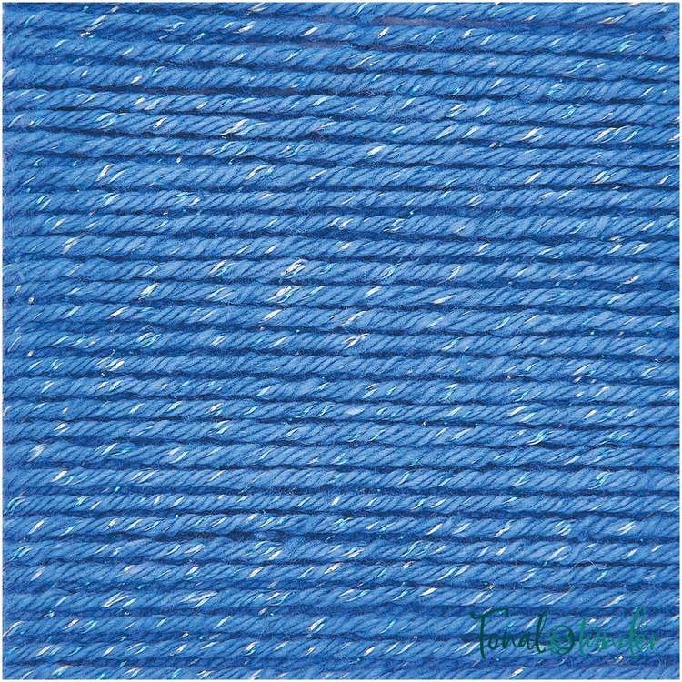 Ricorumi Twinkly Twinkly 013 Blue - kék csillogó pamut fonal - cotton yarn - 01
