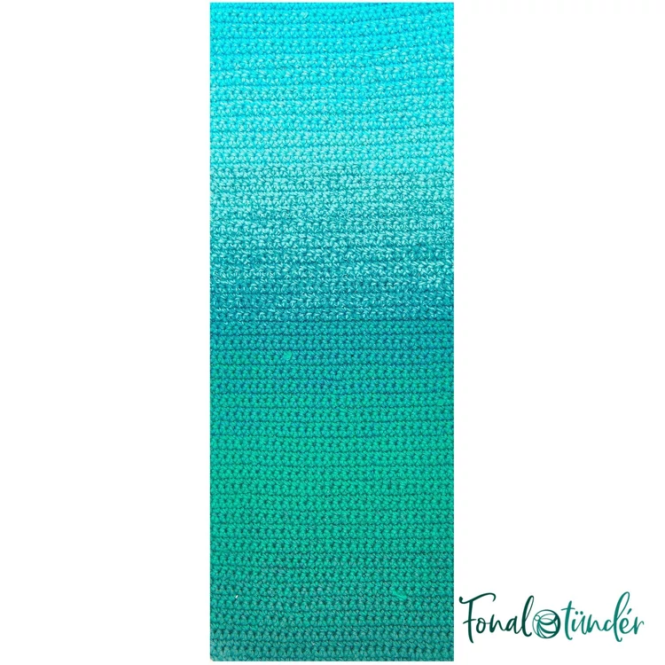 Ricorumi Spin Spin 009 Turquoise - türkiz színátmenetes pamut fonal - gradient cotton yarn - 02