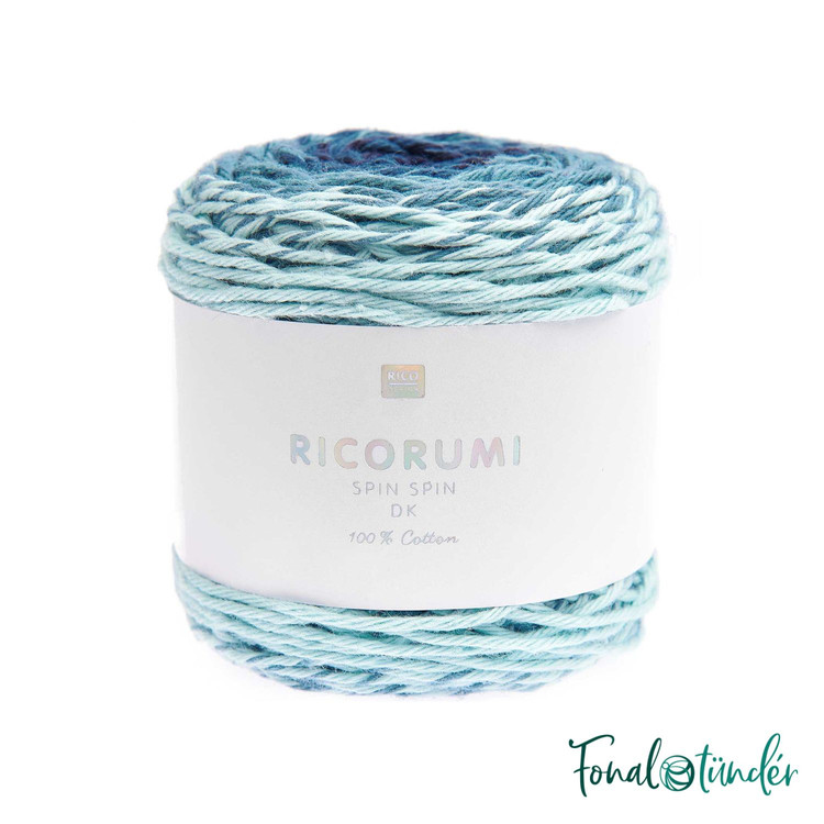 Ricorumi Spin Spin 010 Blue - kék színátmenetes pamut fonal Ricorumi Spin Spin 010 Blue - kék színátmenetes pamut fonal