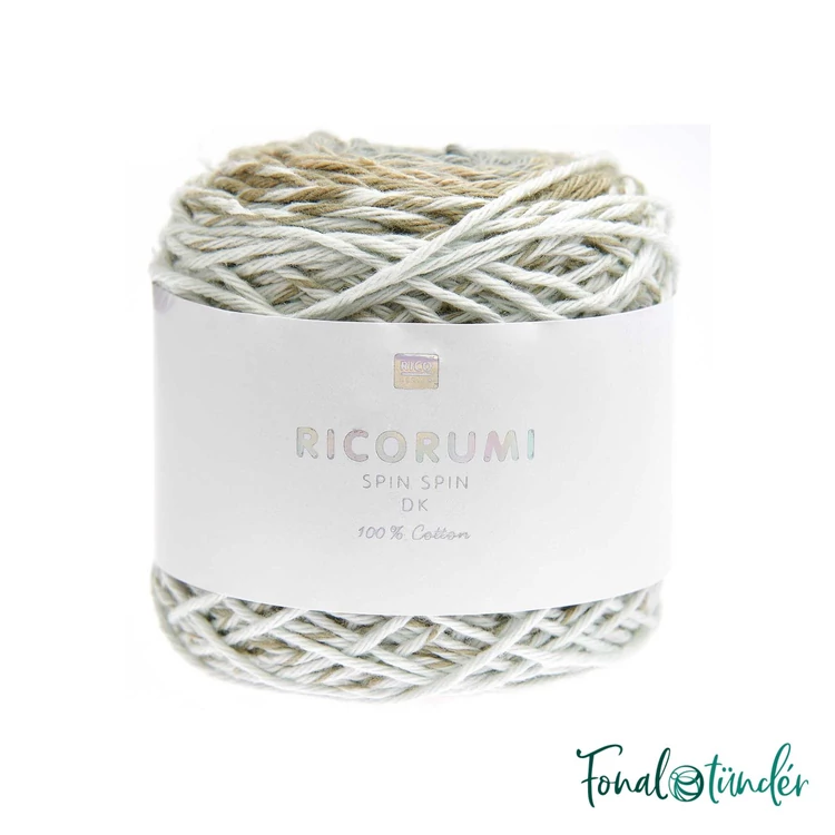 Ricorumi Spin Spin 011 Patina - drapp színátmenetes pamut fonal - gradient cotton yarn - 02