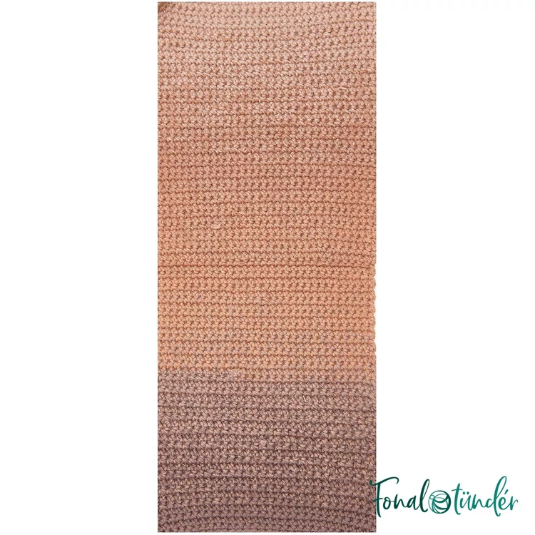 Ricorumi Spin Spin 015 Brown - barna színátmenetes pamut fonal - gradient cotton yarn - 01