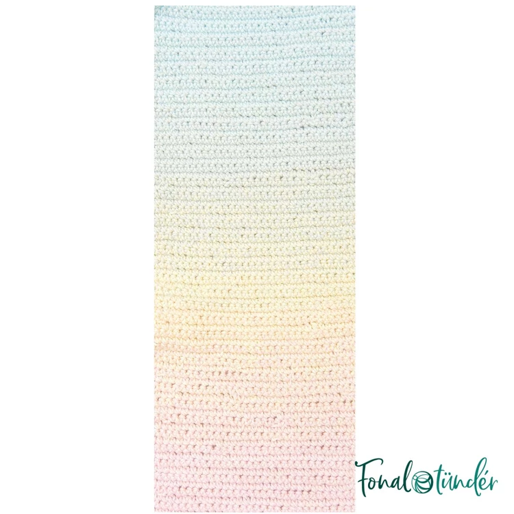 Ricorumi Spin Spin 017 Pastel Rainbow - színátmenetes pamut fonal - gradient cotton yarn - 02
