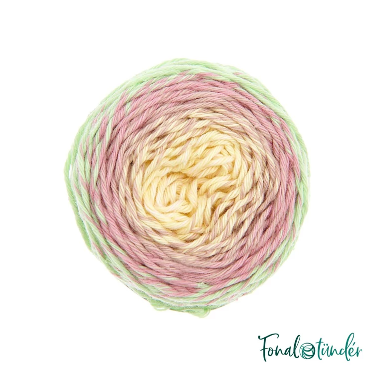 Ricorumi Spin Spin 020 Ice Cream - színátmenetes pamut fonal - gradient cotton yarn