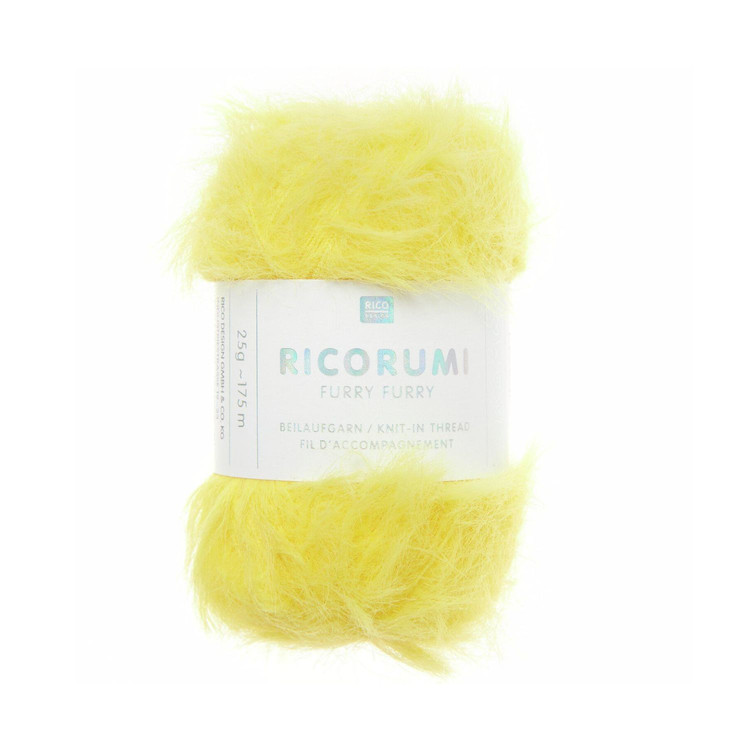 Ricorumi Furry Furry - 002 Yellow - sárga szőrös fonalszál