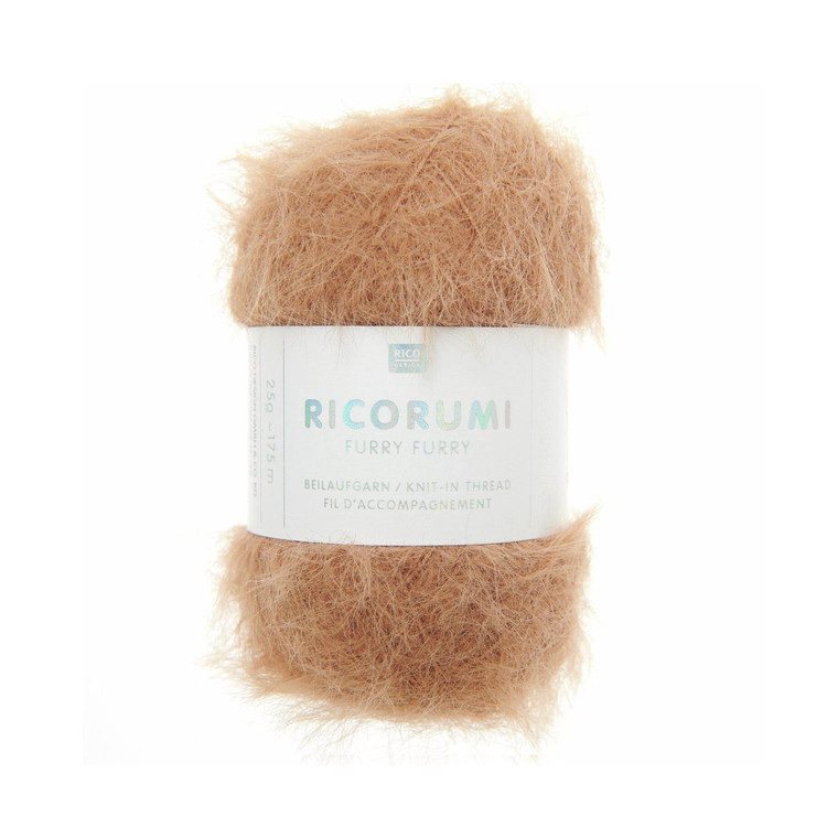 Ricorumi Furry Furry - 008 Caramel - barna szőrös fonalszál