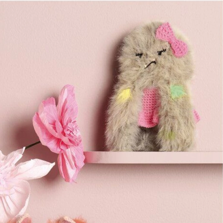 Ricorumi Furry Furry 017 Neon Green - faux fur carry-along yarn - zöld szőrös kísérőfonal