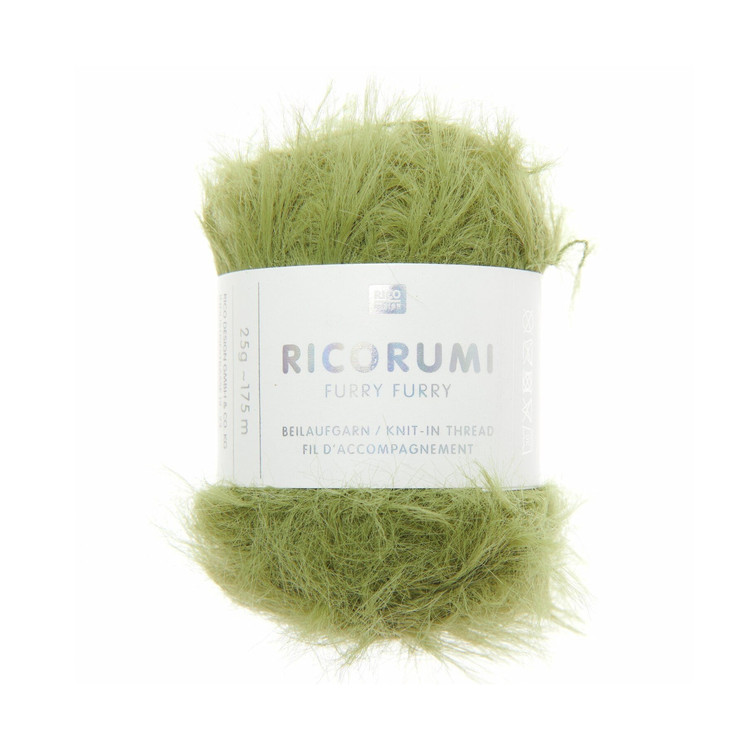 Ricorumi Furry Furry - 018 Olive - zöld szőrös fonalszál