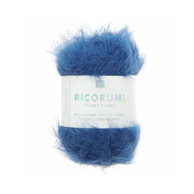 Ricorumi Furry Furry - 020 Night Blue - kék szőrös fonalszál