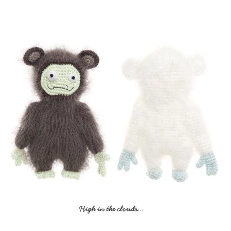 Ricorumi Furry Furry 021 Taupe - faux fur carry-along yarn - barna szőrös kísérőfonal