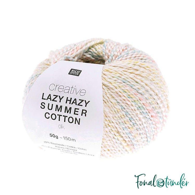 Rico Lazy Hazy Summer - 001 - pasztell pamut-akril fonal