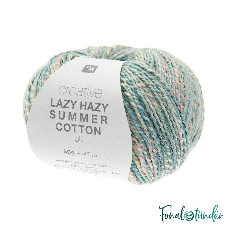 Rico Lazy Hazy Summer - 023 - mentazöld pamut-akril fonal