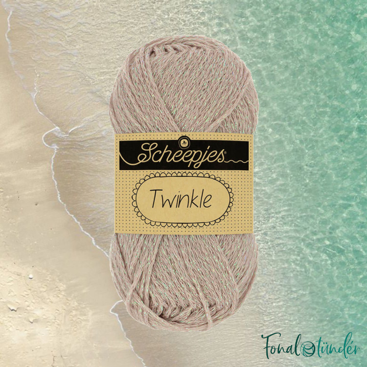 Scheepjes Twinkle 904 - bézs csillogó pamut fonal