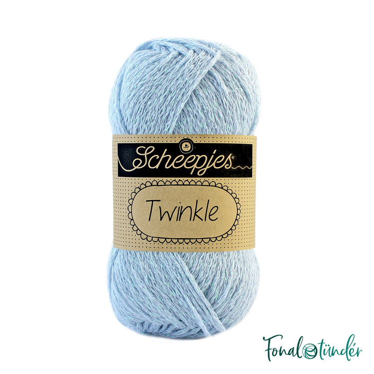 Scheepjes Twinkle 907 - világoskék csillogó pamut fonal