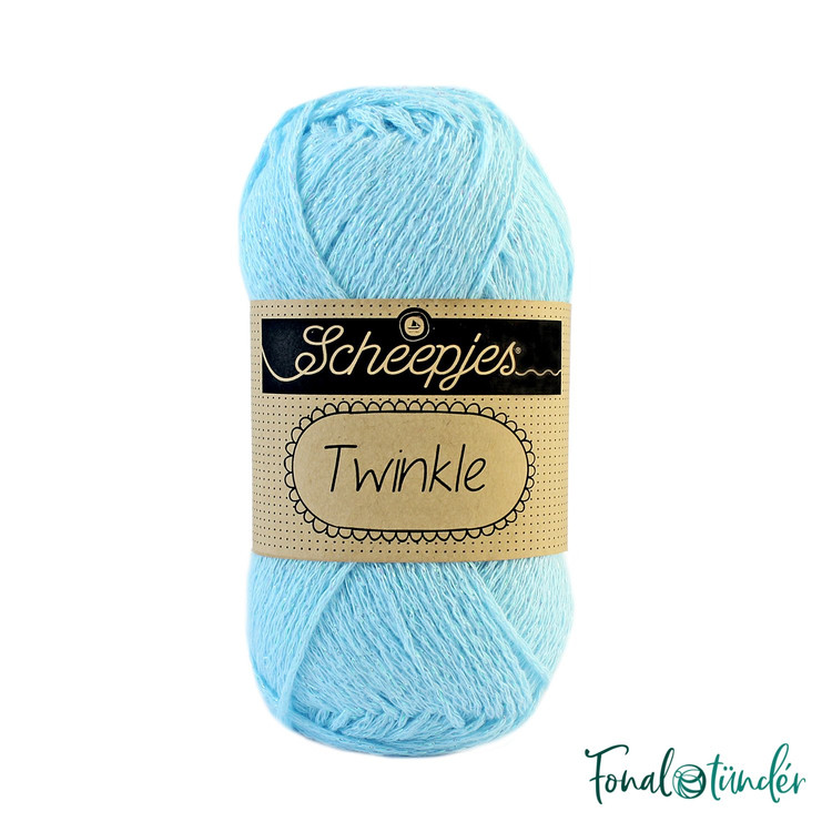 Scheepjes Twinkle 919 - világoskék csillogó pamut fonal
