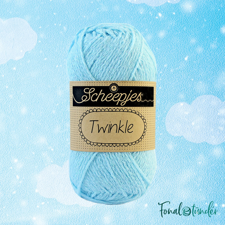 Scheepjes Twinkle 919 - világoskék csillogó pamut fonal