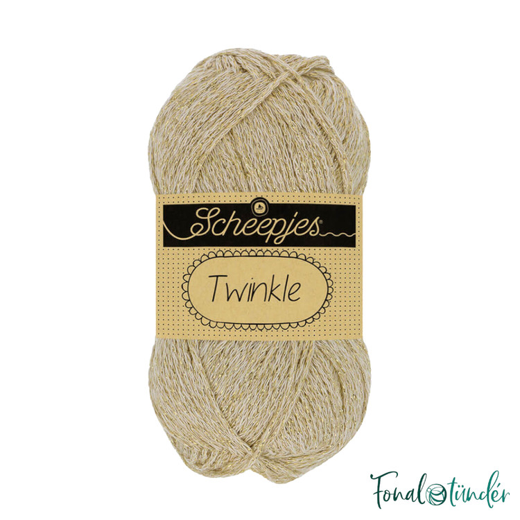 Scheepjes Twinkle 938 - csillogó halvány arany pamut fonal