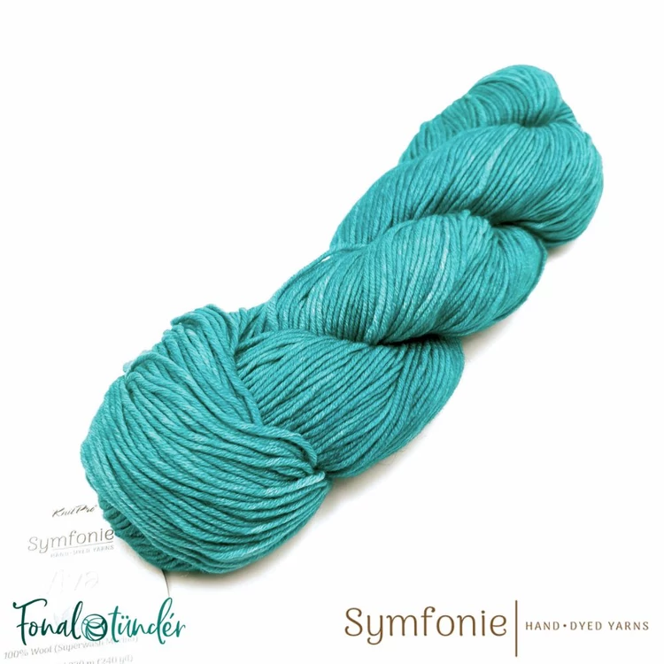 Symfonie Viva 1012 Emerald Sea  - turquoise wool yarn - türkiz fonal - 02