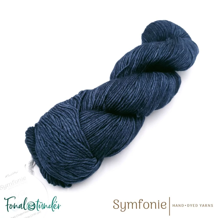 Symfonie Viva 1018 Midnight Blue  - merino wool yarn - sötétkék gyapjú fonal - 03