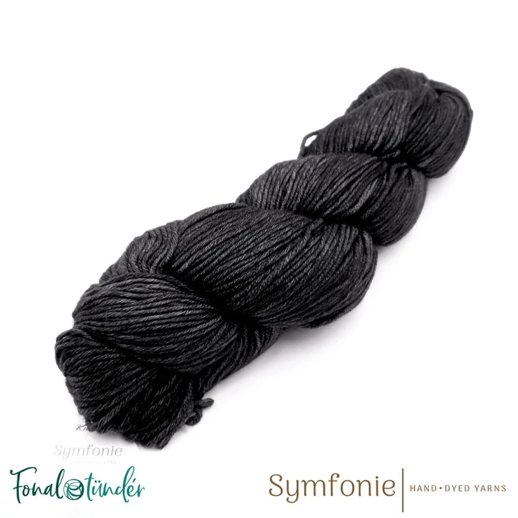 Symfonie Viva 1019 Black Pepper merino wool yarn - fekete gyapjú fonal - 03