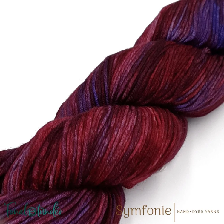 Symfonie Viva 1009 Valentine - merino wool yarn - vörös-lila gyapjú fonal