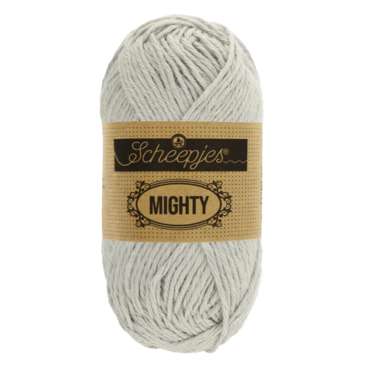 Scheepjes Mighty 760 Desert - világos szürke pamut-juta fonal - light gray yarn
