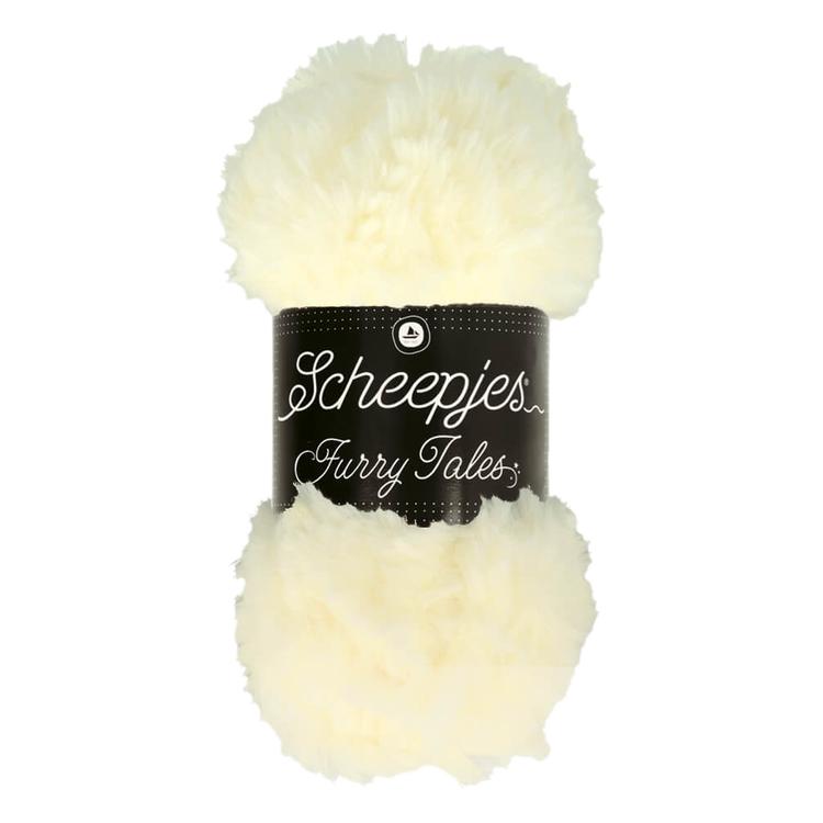 Scheepjes Furry Tales 971 Snow Queen - fehér bundás fonal - white fluffy yarn
