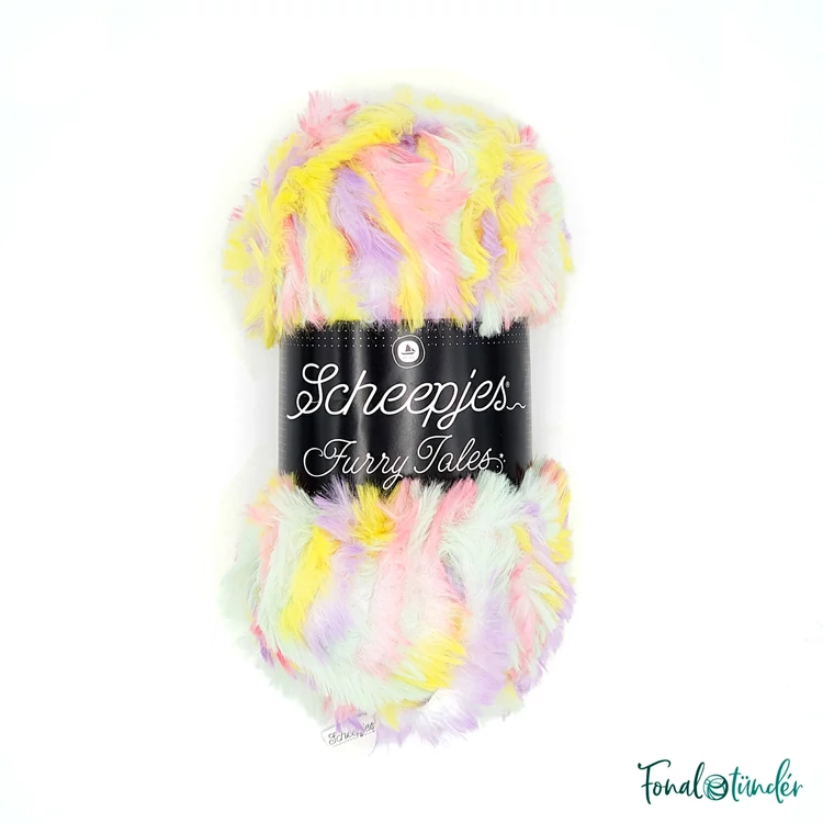 Scheepjes Furry Tales 989 Unicorn - egyszarvús bundás fonal - multi-colored fluffy yarn