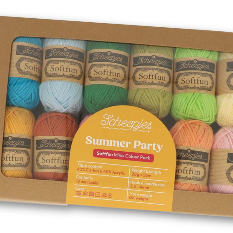 Scheepjes Softfun Color Pack - Summer Party - 12 gombolyag