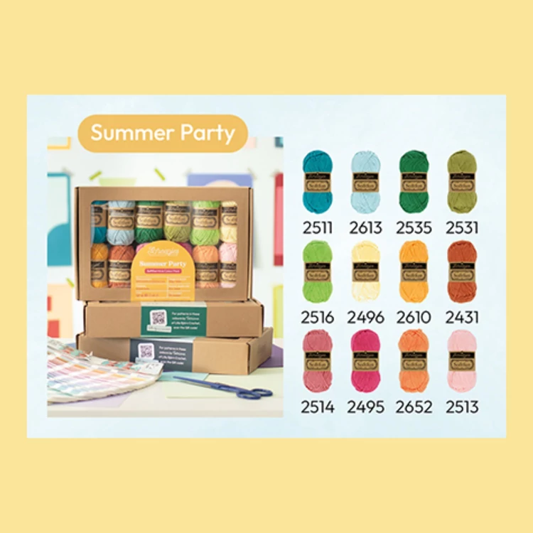 Scheepjes Softfun Color Pack - Summer Party - 12 gombolyag fonal  - 12 balls of yarn