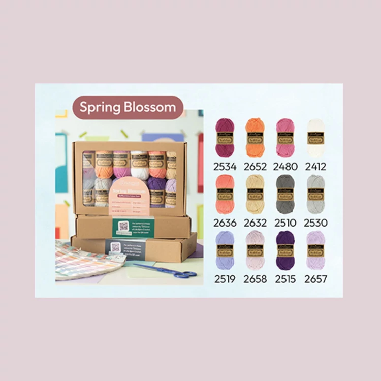 Scheepjes Softfun Color Pack - Spring Blossom - 12 gombolyag fonal  - 12 balls of yarn