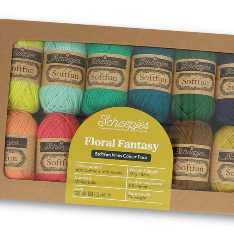 Scheepjes Softfun Color Pack - Floral Fantasy - 12 gombolyag