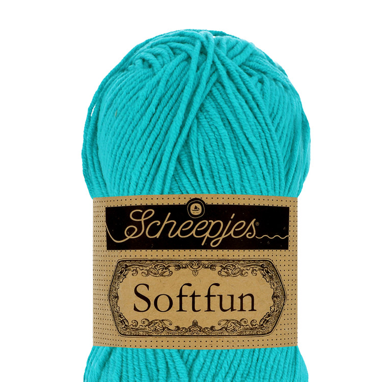 Scheepjes Softfun 2423 Bright Turquoise - türkizkék fonal