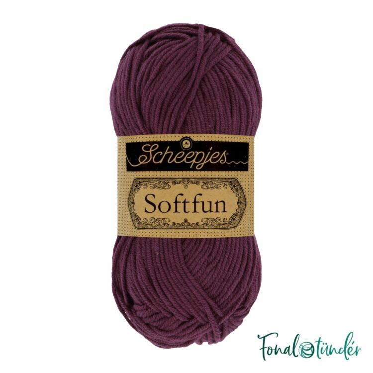 Scheepjes Softfun 2493 Heath - sötété lila - pamut-akril fonal - yarn blend