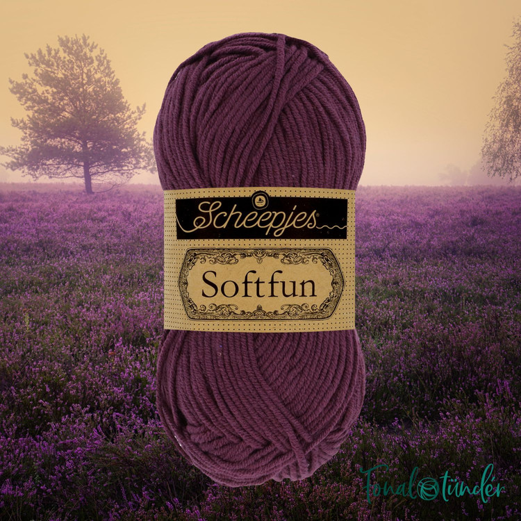 Scheepjes Softfun 2493 Heath - sötét lila fonal