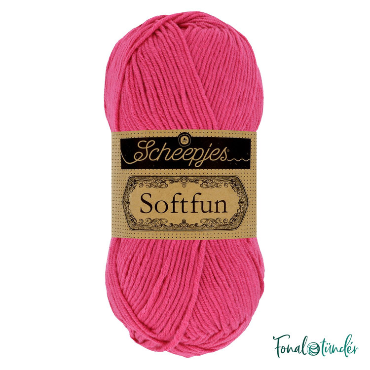 Scheepjes Softfun 2495 Hot Pink - rózsaszín fonal Scheepjes Softfun 2495 Hot Pink - rózsaszín fonal