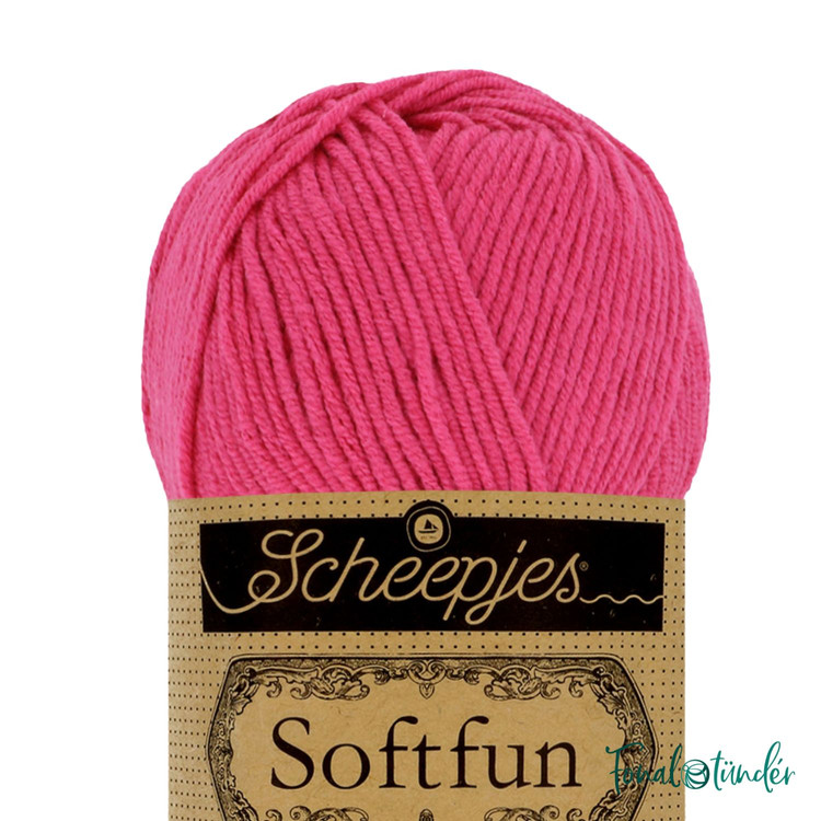 Scheepjes Softfun 2495 Hot Pink - rózsaszín fonal Scheepjes Softfun 2495 Hot Pink - rózsaszín fonal