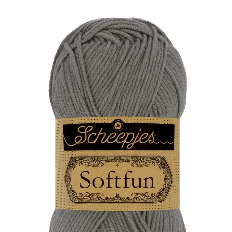 Scheepjes Softfun 2510 Dove - gray - galambszürke - pamut-akril fonal - yarn blend