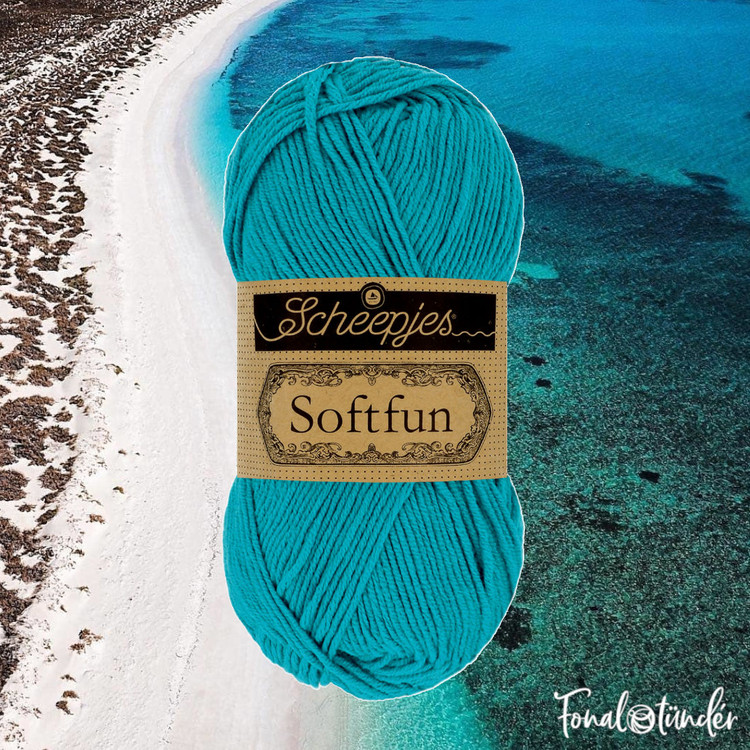 Scheepjes Softfun 2511 Dark Turquoise - türkizkék fonal