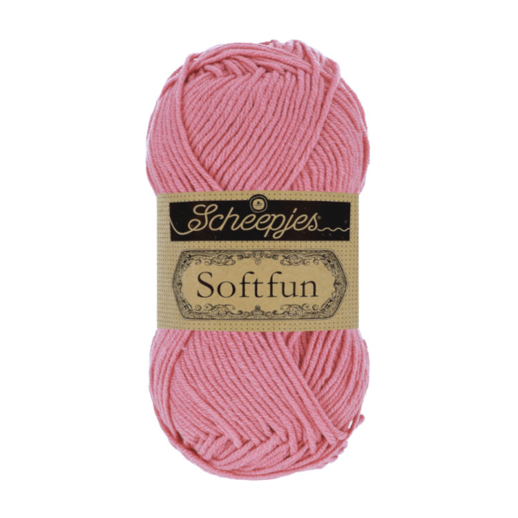 Scheepjes Softfun 2514 Rose - pink - rózsaszín - pamut-akril fonal - yarn blend