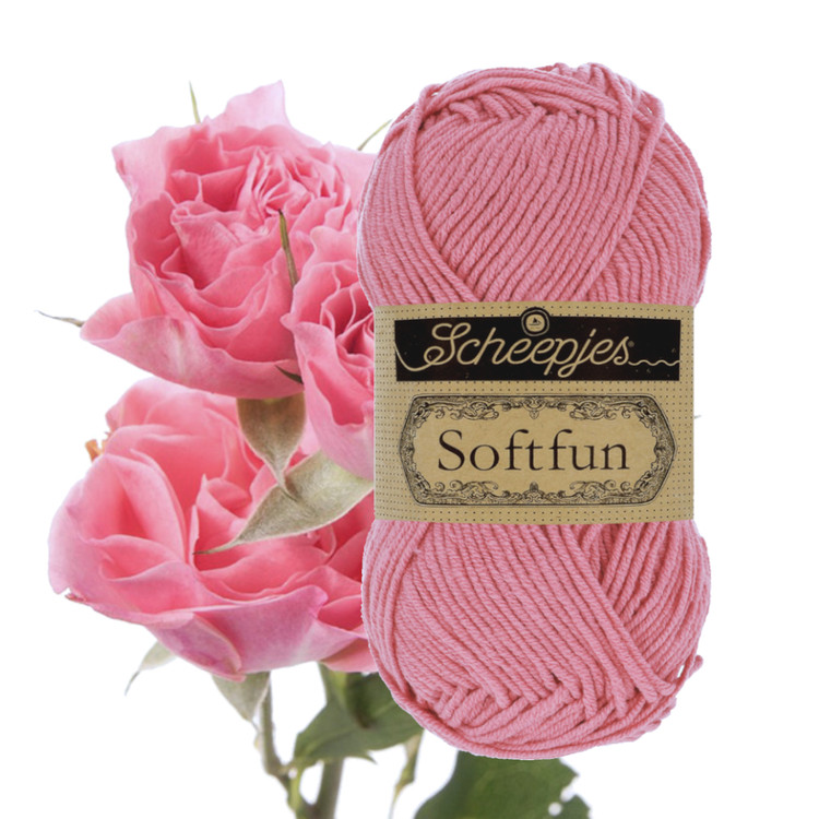 Scheepjes Softfun 2514 Rose - rózsaszín fonal