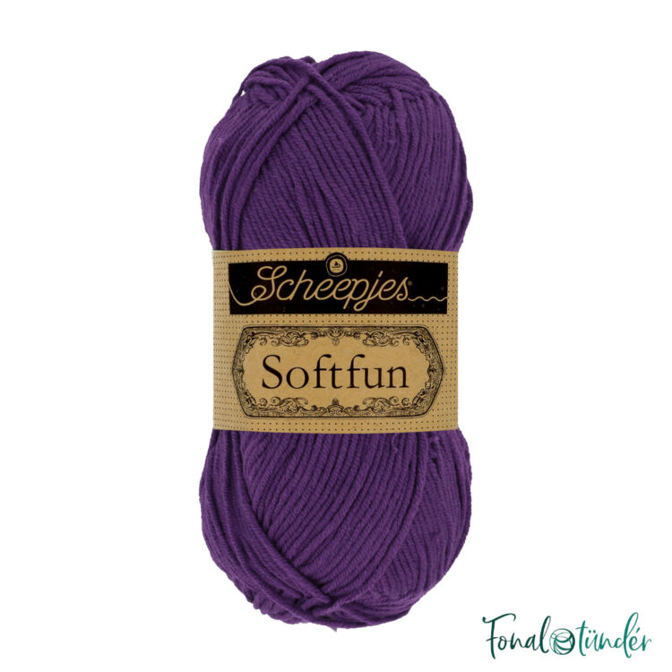 Scheepjes Softfun 2515 Deep Violet - élénk lila - pamut-akril fonal - yarn blend